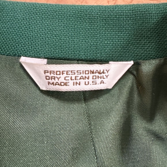 Dickinson & Lee 38S Kelly Green Blazer Sport Coat Jacket USA Made Gold Buttons - Picture 7 of 12